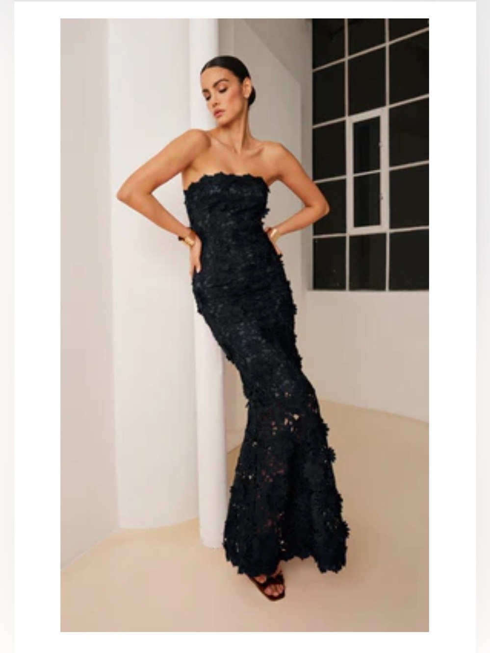 Generation Love mirelle 3D gown. Black size XXS brand new NWT